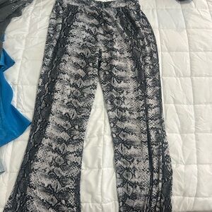 flared snake leggings
